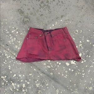 Levi's Pink Distressed Mini Skirt